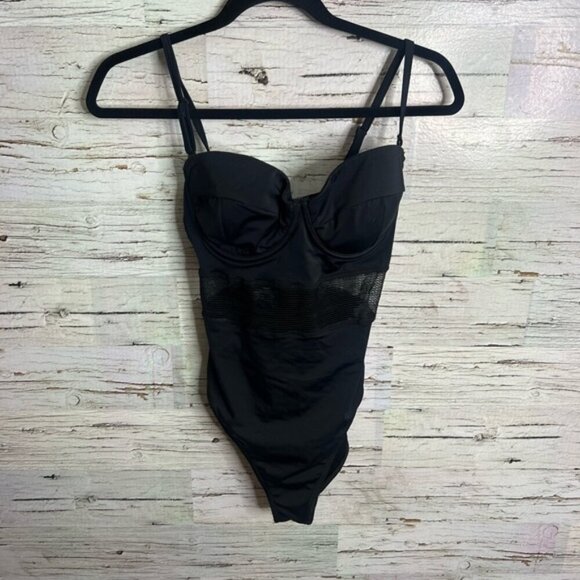 ASOS Black One-Piece Swimsuit size 6 - Picture 1 of 8